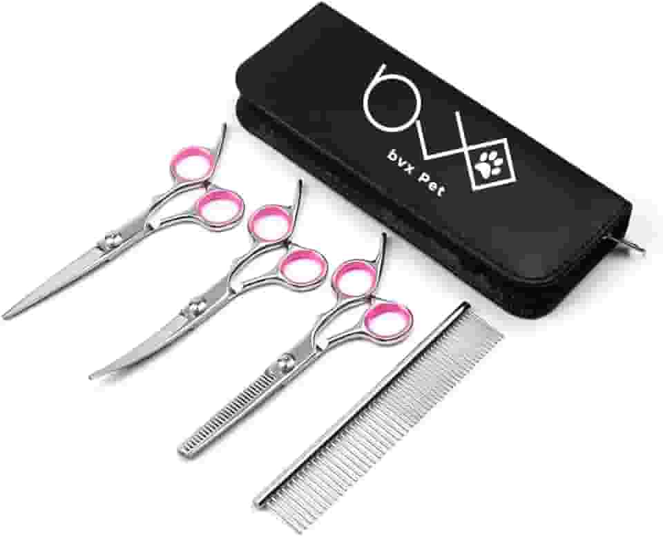 Tesoura Pet De Tosa Kit Com 3 Tesouras Inoxidável Seguro