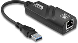 Adaptador de Rede USB 3.0 para RJ45 Gigabit Ethernet 10/100/1000Mbps – Placa de Rede Externa Compatível com Notebook, PC e MacBook Sistemas Operacionais Windows/Linux/Mac