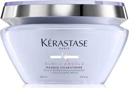 Kérastase Máscara Blond Absolu Masque Cicaextreme, Cabelos loiros, descoloridos, Hidratação, restauração, Ácido Hialurônico, Flor de Edelweiss, 200 ml