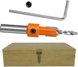 Kit 3 Broca Escareadora Rebaixo De Parafuso Em Madeira Com Limitador 3x8