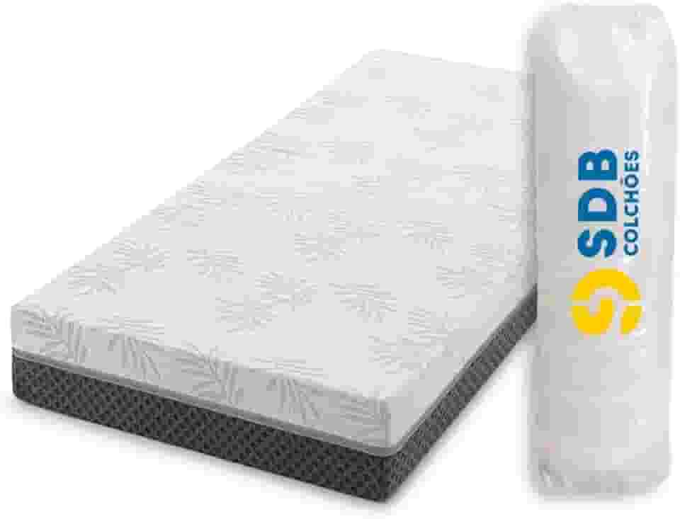 Colchão Solteiro De Molas Ensacadas 88x188x20cm D33 SDB Colchões (Cinza)