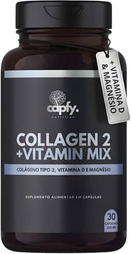 Colágeno Tipo 2 + Vitamina D3 + Vitamina K2 + Magnésio Vitaminas para Joelho e Articulações Collagen Plus Premium Capfy.Nutrition