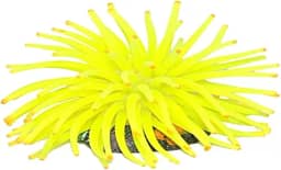 SOMA - Enfeite de Silicone Anemona Short Amarela 11cm