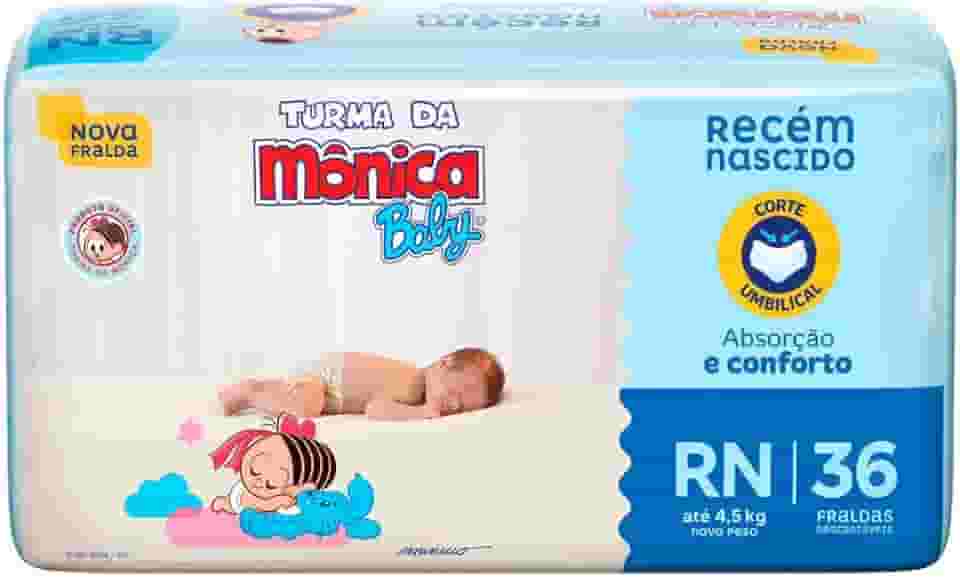 Fralda Turma da Mônica Baby Jumbo RN 36 Unidades