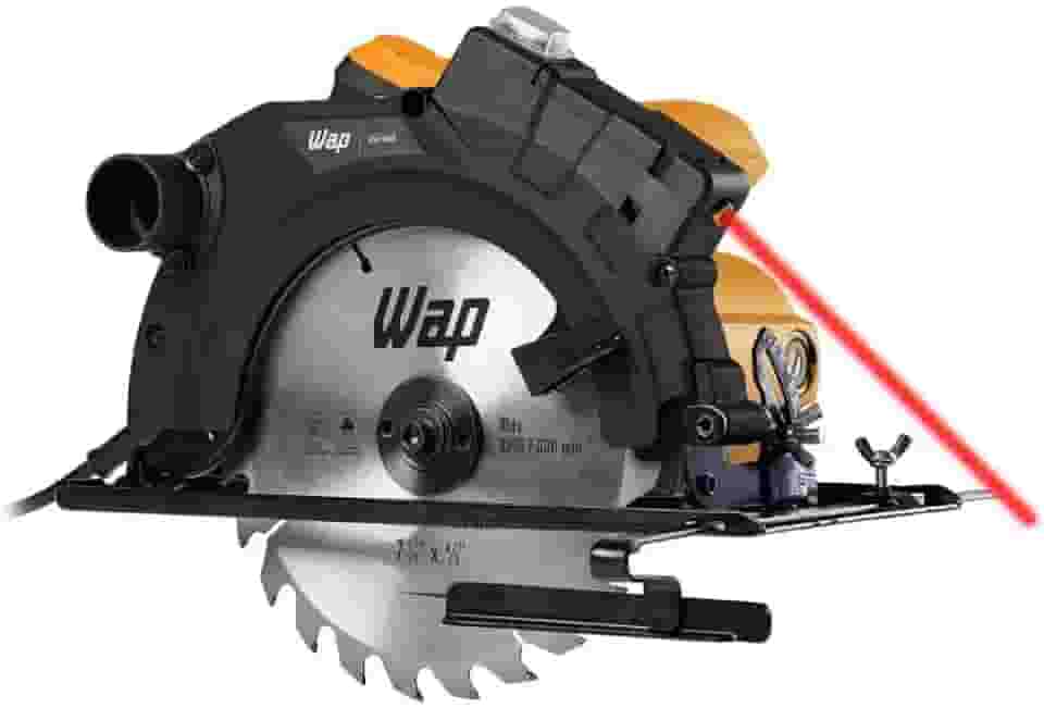 WAP Serra de Circular 7.1/4' ESC 1500 com Guia a Laser e Base de Ajuste até 45°, Empunhadura Emborrachada, 1500W 127V
