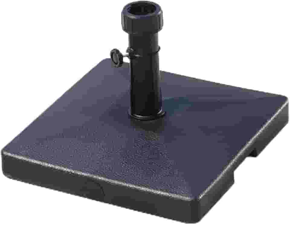 Base Para Ombrelone Guarda Sol 30kg Quadrada Concreto Preta