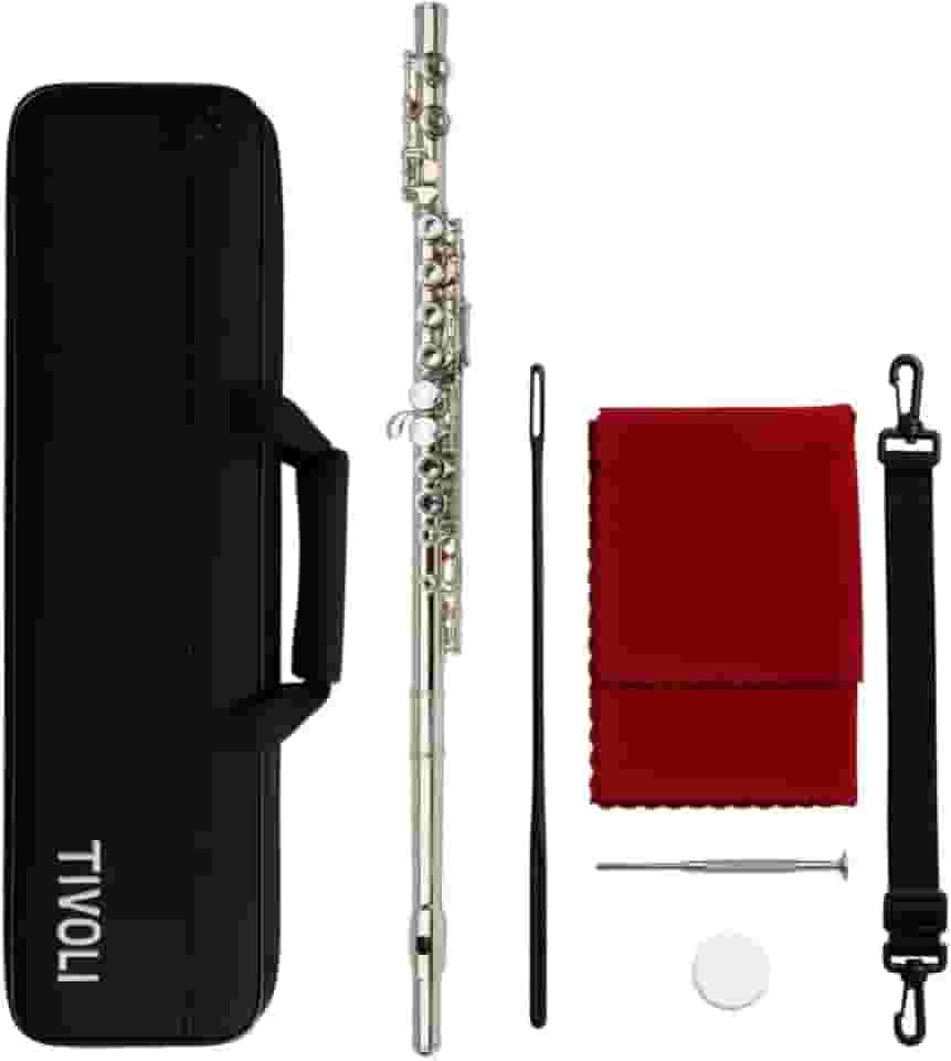 Flauta Transversal Profissional Tivoli - Prata Níquel em Dó com Estojo Luxo e Acessórios