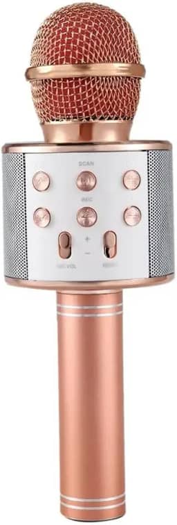 Microfone Profissional Bluetooth Sem Fio Handheld Karaoke Ktv Usb Jogador Alto-falante Rosê