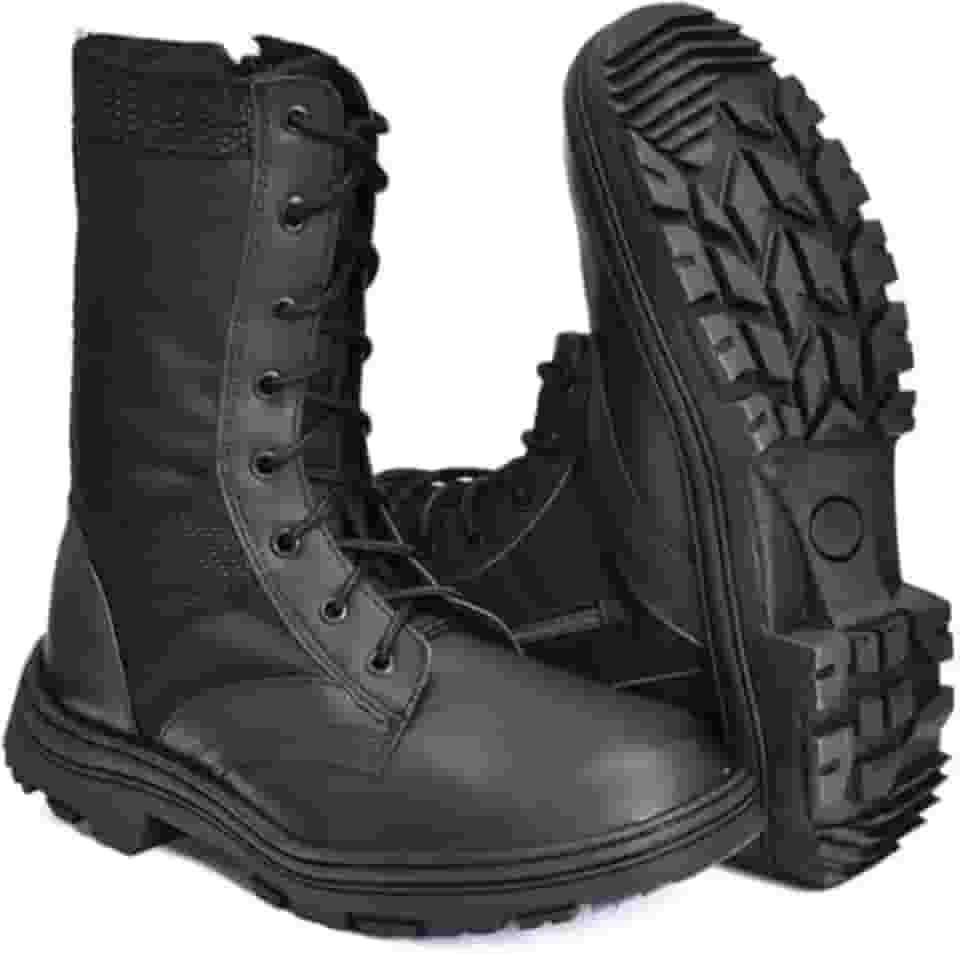 Bota Coturno Militar Masculino Cano Alto Couro Tática Combate Adventure Antiderrapante Segurança
