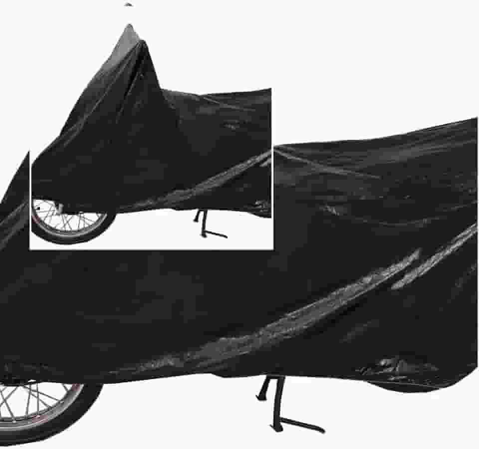 Capa de Cobrir Moto Impermeável Protetora Universal para Motocicleta, Preta, PVC Proteção UV Capa de Chuva e Sol Fácil Colocação