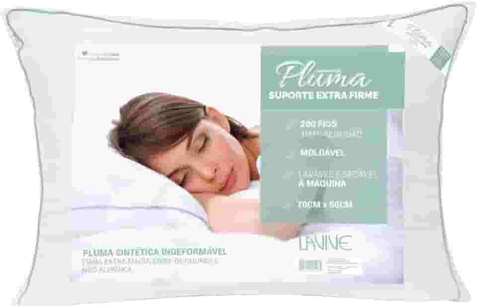 Travesseiro 50cm x70cm De Pluma de Ganso Sintética Suporte Extra Firme - Lavive