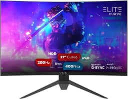 Monitor Gamer Hi Level Elite Curve 27' ELED, 280Hz, 1ms, HDR, Freesync e G-sync, Preto - W2717REC-V2