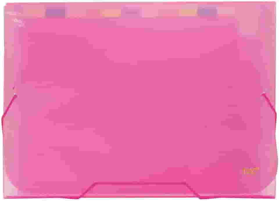 DAC Pasta Sanfonada Econômico 12 Divisões A4 Unitário Rosa 6090PP-RS