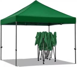 Barraca, Tenda Gazebo 3x3 Sanfonada Aço Galvanizado, Para Feira, laser, Praia, Camping, Estande, Casamento,Jardim (Verde)
