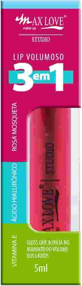 Max Love Gloss Labial Lip Volumoso 3 em 1 Cor 301 - Rosado