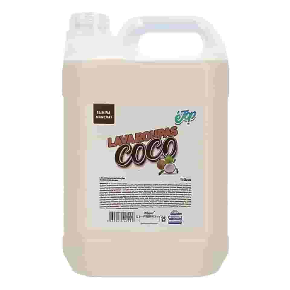 Lava Roupas de Coco, Sabão Líquido para Roupas, Elimina Manchas, É Top, 5 Litros