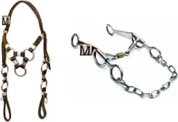 Cabeçada 3 Argola E Freio Fernandinho Para Cavalo