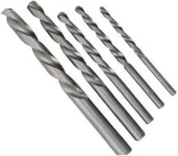 Kit 5 Brocas Metal Aço 4 5 6 8 e 10 mm Titânio Furadeira Helicoidal Cilíndrica Furar Rápido Usinagem