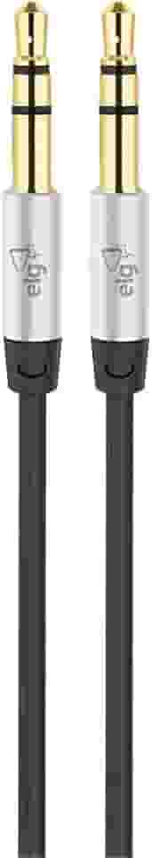 ELG, P3520HD, Cabo Estéreo Auxiliar de Áudio 2m, Conector P2 X P2, Conectores de 3.5mm Banhados a Ouro, Alta Definição Sonora, Cabo Emborrachado Flexível, Preto