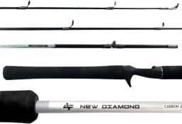 Albatroz New Diamond C562M, Vara de Pesca em Fibra de Carbono, 1,68m, 2 Partes, Ação Média
