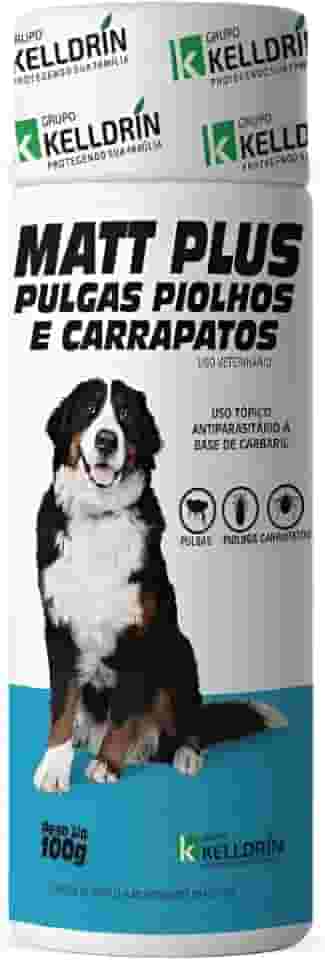 Talco anti pulgas carrapatos e Piolhos para cães Matt Kelldrin 100gr
