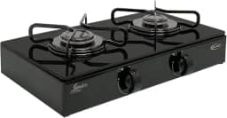 Fogão a Gás portátil Clarice Junior 2 Bocas glass preto