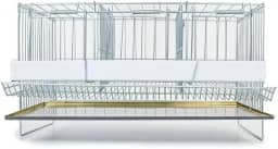 Gaiola para Codorna Poedeira Japonesa Pequena Aves com Divisória Coxo Comedouro E Bebedouro