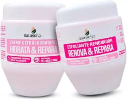 Kit Esfoliante Renova & Repara 210g + Creme Hidrate & Repara 240g Natuseiva | Pés, Mãos e Unhas