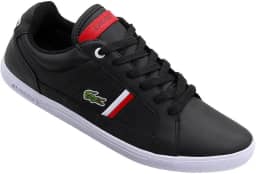 Tênis Casual Lacoste Europa Logo Masculino Preto+Branco 38