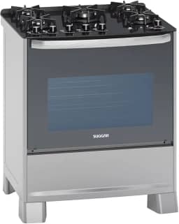 SUGGAR FOGÃO MASTER GRILL PRATA MESA DE VIDRO 5 BOCAS TRIPLA CHAMA GRILL 110V TREMPE FERRO FUNDIDO ACENDIMENTO SUPERAUTOMÁTICO FGVMTG511PRIX