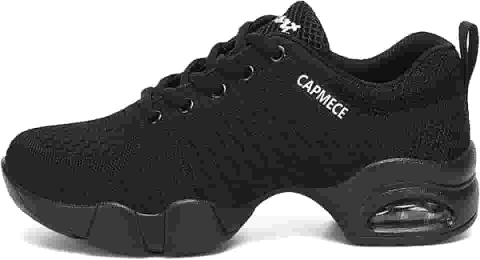 Tênis feminino de dança Jazz com cadarço e sola dividida Zumba