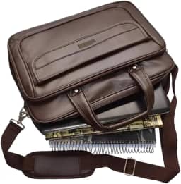 Pasta Executiva Masculina em Couro Impermeável, Maleta de Mão com Múltiplos Compartimentos e Design Sofisticado: Ideal para Advogados, Médicos e Professores em Busca de Estilo e Praticidade