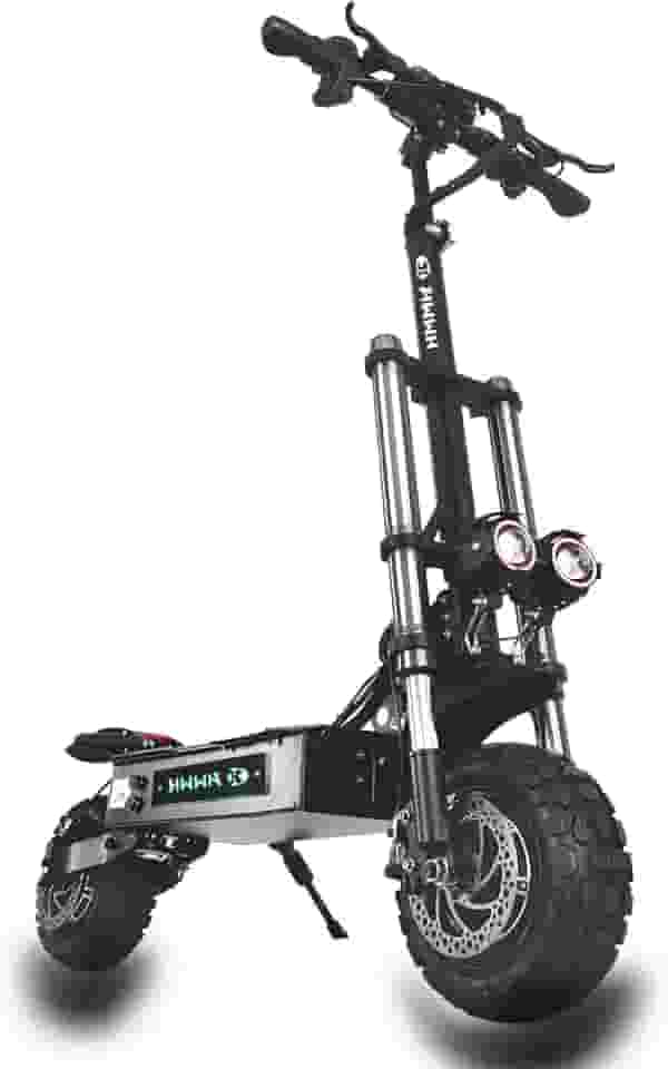 Scooter elétrico off-road adulto dobrável E Scooter Escooter potente motor duplo suspensão dupla 28 cm pneu sem câmara a vácuo 60V/40AH bateria de lítio de grande capacidade 100 km vida útil da