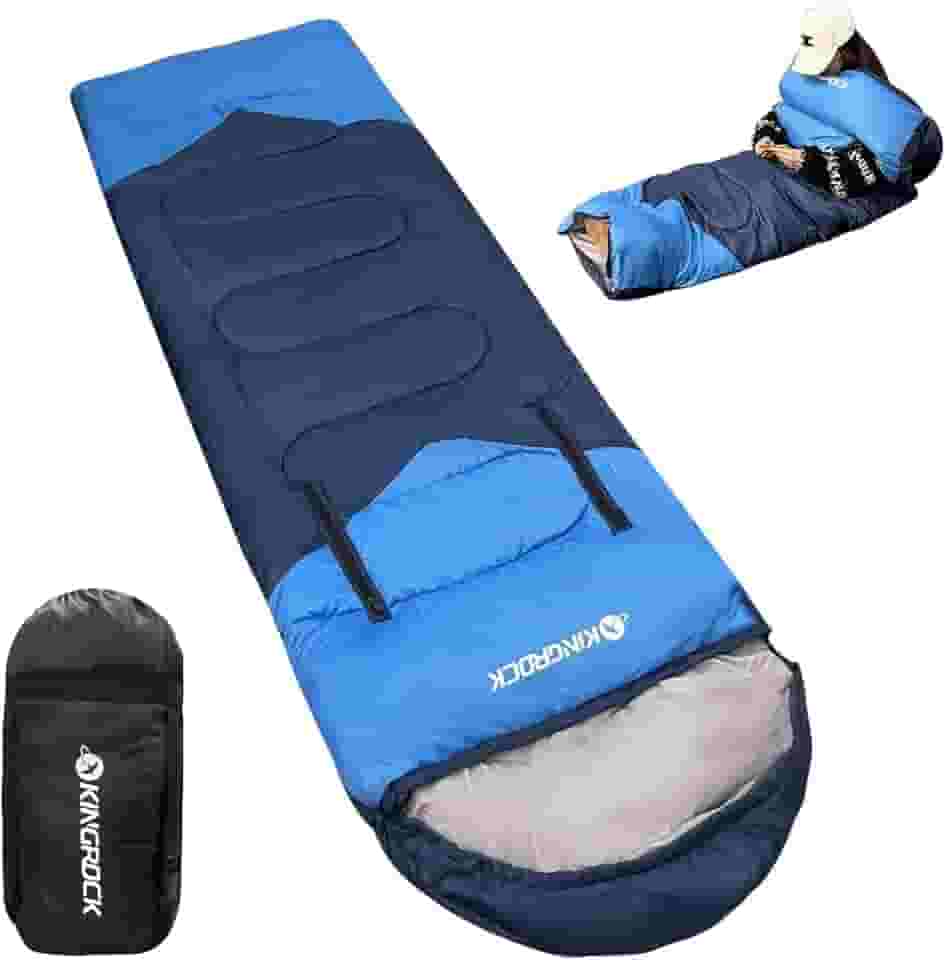 KINGROCK Sacos de dormir para adultos, mochila leve, impermeável, saco de dormir para clima frio
