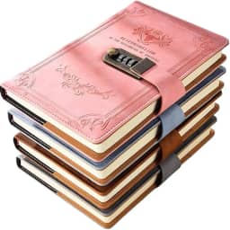 Diário Secreto com Senha e Cadeado - Genérico, Tamanho Médio A5-1 Unidade - Cor Rosa