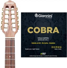 Cordas Viola Giannini Cobra Leve Níquel GESVNL Cebolão Mi