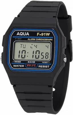 Relógio De Pulso Digital Vintage Pequeno Preto Básico Militar A Prova D'agua Unissex