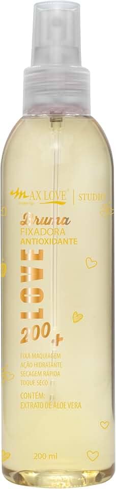 Bruma Fixadora Antioxidante Max Love 200ml - Fixador de Maquiagem, Refrescante e Hidratante, Skincare