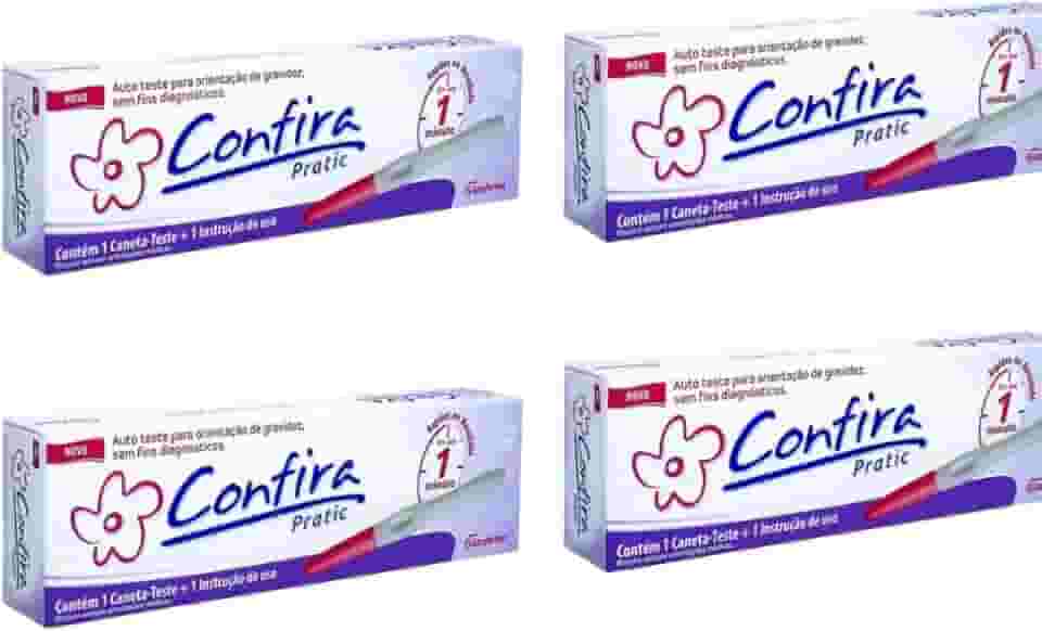 Teste De Gravidez Confira Pratic SanFarma KIt c/4 Un