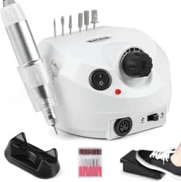 Lixadeira de Unha, Mini Lixa de Unha Eletrica, Lixa Eletrica para Unhas, Lixadeira Motor Elétrica Unha Profissional, com Pedal para Unhas Nail Drill Profissional, Bivolt 110 V - 220 V