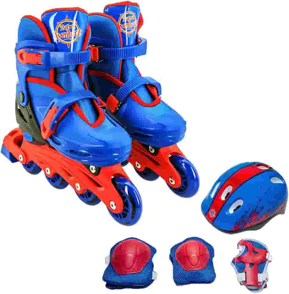 Patins Kit Inline Azul - Ajustável 30 á 33 - Unitoys