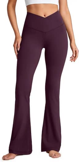 Leggings Flare para Mulheres Cintura Alta V Cruz Bootcut Bell Bottoms Calças de Yoga Butterluxe 31 polegadas