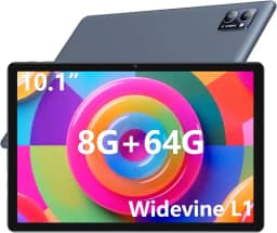 N-one Tablet Android, tela HD IPS de 10,1 polegadas, 8 GB de RAM, 64 GB de ROM e expansão de 1 TB, Npad Y1 com bateria Widevine L1 6H para leitura de vídeo e presente