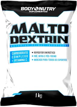 Maltodrextrina 1kg Refil Repositor Energético Pré e Pós Treino Fonte de Carboidratos + Vitamina C Auxilia na recuperação da Função Muscular Matéria Prima Importada Original (1Kg, Natural)