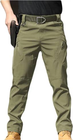Calça comprida cargo masculina Dressnu com tecido elástico para uso ao ar livre