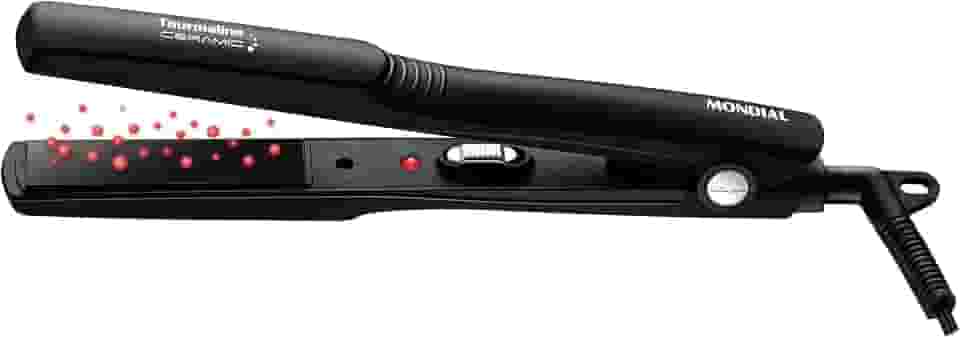 Prancha Alisadora Tourmaline Ceramic, Mondial, Preto, 30W, Bivolt - P-15