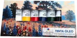 Kit 6 Tintas Tela Óleo Cores Tradicionais 20ml Talento Novo
