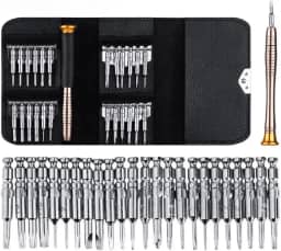 Kit Estojo Chaves de Precisão 24 em 1 com Case Magnético Portátil para Celulares, Notebook e Eletrônicos 20 x 10,5 cm