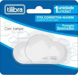 Tilibra - Corretivo em Fita Nuvem 5mmX5m, Cores Sortidas, Rosa