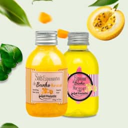 KIT SAIS E ESPUMAS MARACUJA LAPI- PARA BANHEIRA, HIDRO E JACUZZI